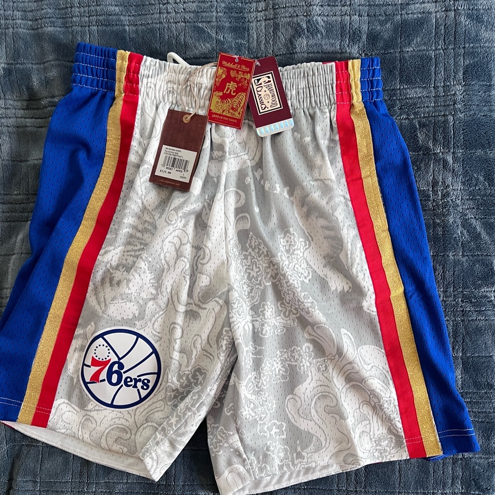Men's Philadelphia 76ers Mitchell & Ness Classics Lunar New Year Swingman Shorts